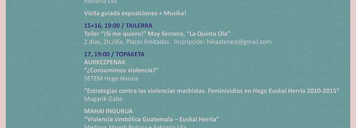 “Violencia simbólica Guatemala – Euskal Herria”, bi herrialdeen arteko indarkeria matxistak konparatzeko mahai ingurua Image