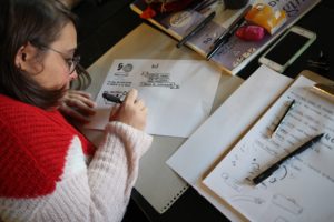las artistas de Femgarabat ayudaron a ilustrar la jornada